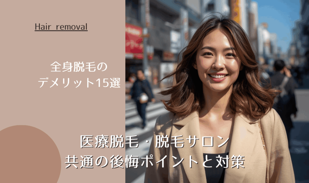 全身脱毛のデメリット15選｜医療脱毛・脱毛サロン共通の後悔ポイントと対策